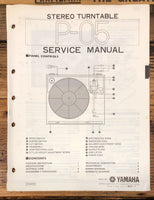 Yamaha P-05 Record Player / Turntable  Service Manual *Original*
