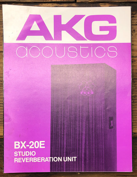 AKG Acoustics BX-20E Reverberation Unit 3 pg Brochure  *Original*