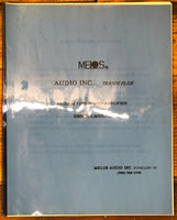 Melos Triode Plus Amplifier  Owner / User Manual *Original*