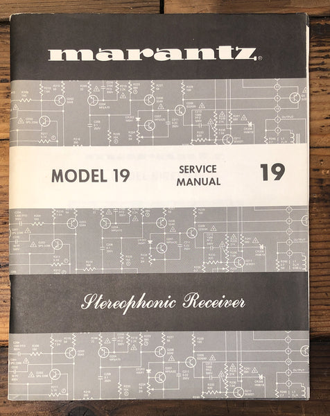 Marantz Model 19 Receiver  Service Manual *Original*