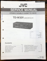 JVC TD-W301 Cassette  Service Manual *Original*