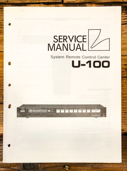 Luxman U-100 Control Center Service Manual *Original*