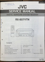 JVC RX-807 Receiver  Service Manual *Original*