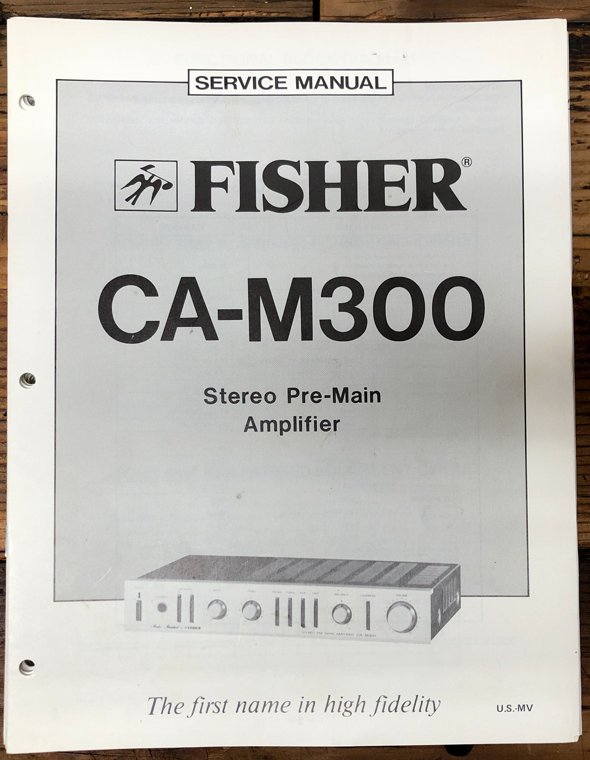 Fisher CA-M300 Preamp / Preamplifier  Service Manual *Original*
