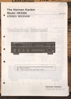 Harman Kardon HK3300 HK 3300 Receiver Service Manual *Original*