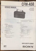 Sony CFM-A50 Radio Cassette  Service Manual *Original*