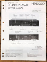 Kenwood DP-49 DP-1020 DP-1520 CD Player  Service Manual *Original*