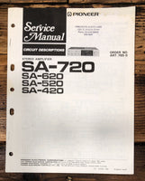 Pioneer SA-720 -620 -520 -420 Amplifier  Service Manual *Original*