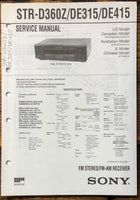 Sony STR-D360Z STR-DE315 STR-DE415 Receiver  Service Manual *Original*