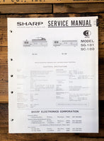 Sharp SG-181 SC-180 Stereo  Service Manual *Original*