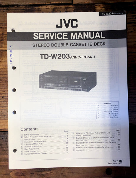 JVC TD-W203   Service Manual *Original*