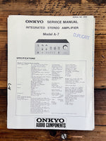Sony A-7 Amplifier  Service Manual *Original*
