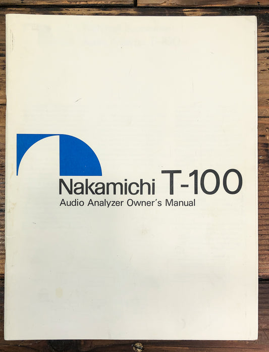 Nakamichi T-100 Audio Analyzer Service Manual *Original*