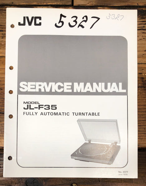 JVC JL-F35 Record Player / Turntable Service Manual *Original*