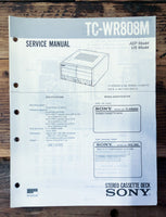 Sony TC-WR808M Cassette  Service Manual *Original*