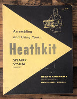 Heathkit SS-1 Speaker  Owner / User Manual *Original*