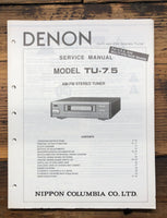 Denon TU-7.5 Tuner  Service Manual *Original*