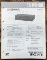 Sony TC-WR480 Cassette  Service Manual *Original*