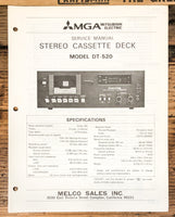 Mitsubishi DT-520 Cassette Service Manual *Original*