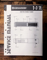 Kenwood T-7 T-7L Tuner  Service Manual *Original*