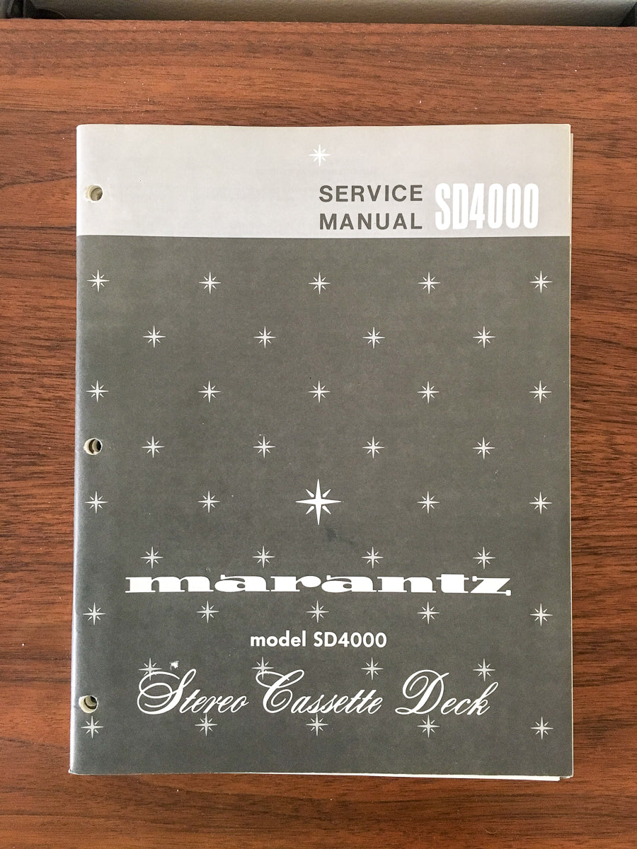 Marantz SD-4000 Cassette Deck Service Manual *Original*