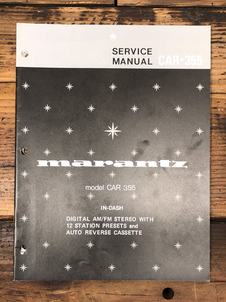 Marantz CAR-355 Car Radio  Service Manual *Original*