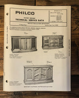 Philco H851 H852 H853 HWA HMA HPN Console Stereo  Service Manual *Original*