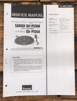 Sansui DA-P550A DA-P555A Record Player / Turntable  Service Manual *Original*