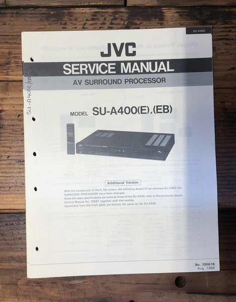 JVC SU-A400 SU-A400E Processor  Service Manual *Original*