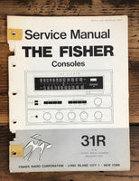 Fisher 31R  Console  Service Manual *Original*