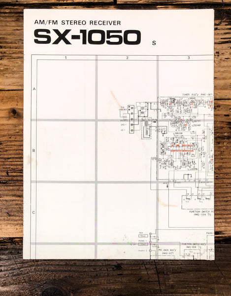 Pioneer SX-1050 S Receiver Large Fold Out Schematic *Original*