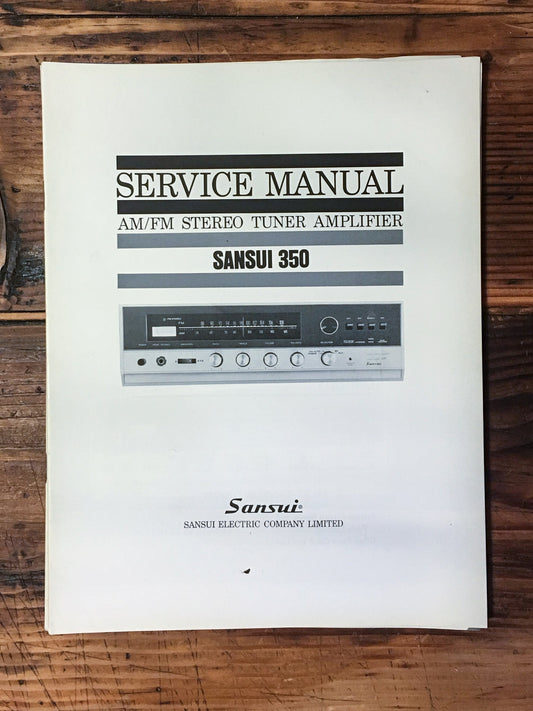 Sansui  Model 350 Receiver Service Manual *Original*