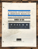 Sansui AU-505 Amplifier Owner & Service Manual *Original*