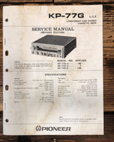 Pioneer KP-77G Stereo Service Manual *Original*