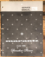 Marantz Model 2216 Receiver  Service Manual *Original*