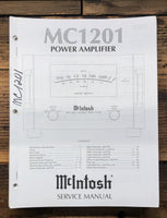 McIntosh MC1201 MC-1201 Amplifier  Service Manual *Original*