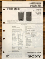 Sony SA-VE502 SA-VE505 -WMS5 SS-MS5 Speaker  Service Manual *Original*