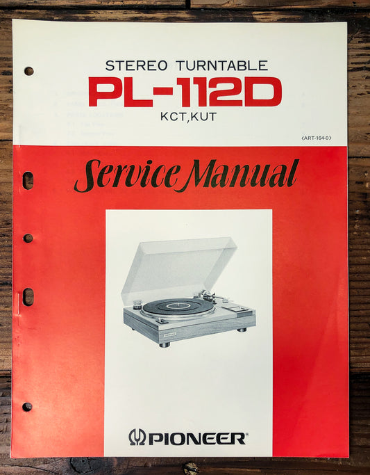 Pioneer PL-112D Turntable Service Manual *Original*