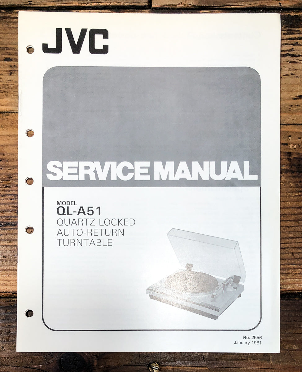 JVC QL-A51 Record Player / Turntable Service Manual *Original*