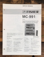 Fisher MC-991 Stereo  Service Manual *Original*