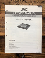 JVC AL-A95 BK Record Player / Turntable  Service Manual *Original*