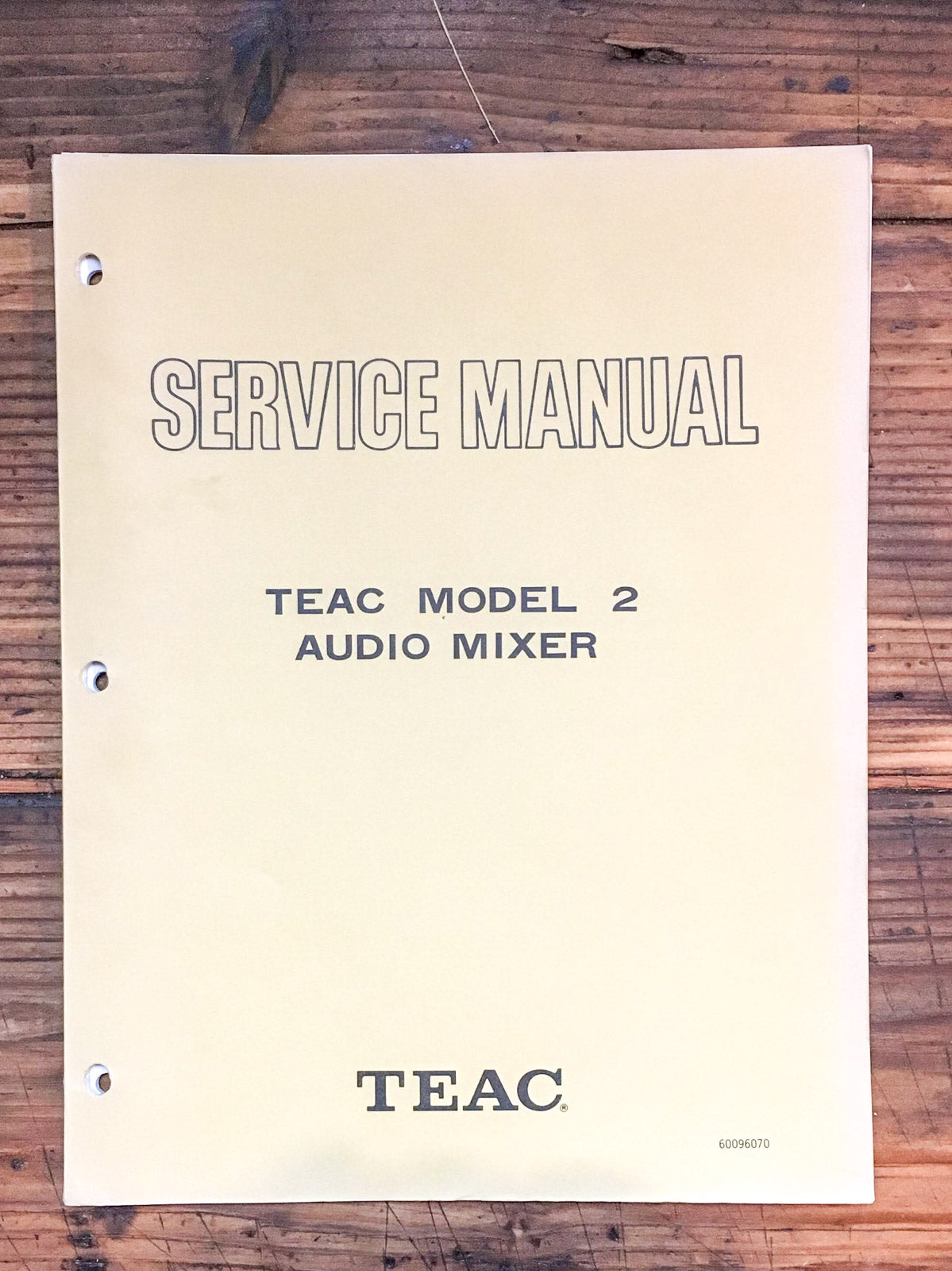 Teac Model 2 Audio Mixer  Service Manual *Original*