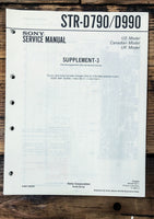 Sony STR-D790 STR-D990 Receiver Supp. 3 Service Manual *Original*