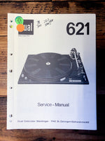 Dual  Model 621 Record Player / Turntable  Service Manual *Original*