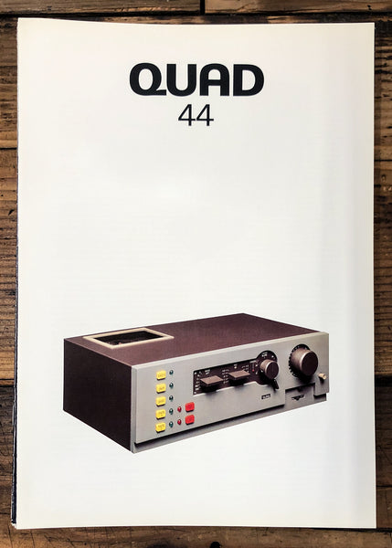 Quad Model 44 Preamp / Preamplifier 3pg Dealer Brochure  *Original*