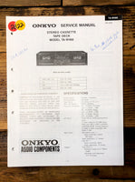 Onkyo TA-W460 Cassette  Service Manual *Original*