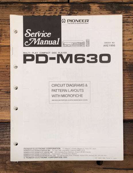 Pioneer PD-M630 CD Player  Service Manual *Original*