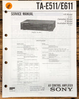 Sony TA-E511 TA-E611 Amplifier  Service Manual *Original*