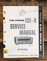 Fisher 101-R Tuner  Service Manual *Original*