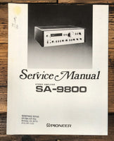 Pioneer SA-9800 Amplifier Service Manual *Original*